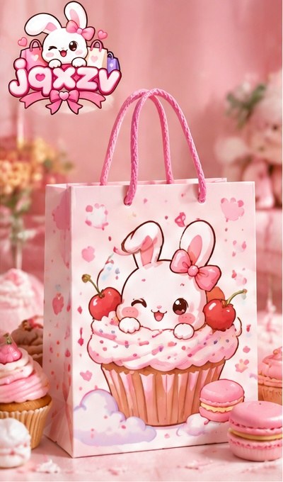 JQXZV Cupcake Bunny Gift Bag