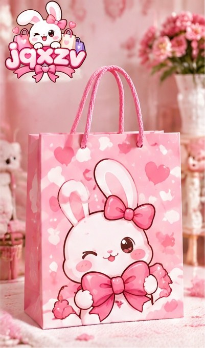 JQXZV Big Bow Bunny Gift Bag