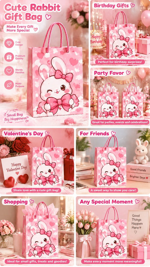 JQXZV Big Bow Bunny Gift Bag photo 2