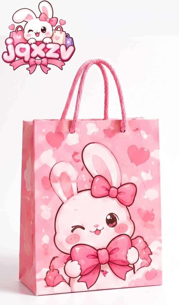 JQXZV Big Bow Bunny Gift Bag photo 5