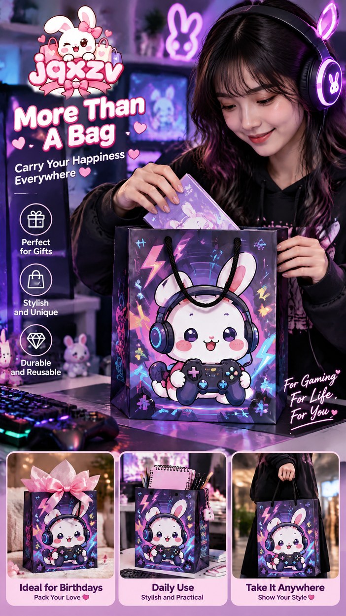 JQXZV Gamer Bunny Gift Bag photo 5
