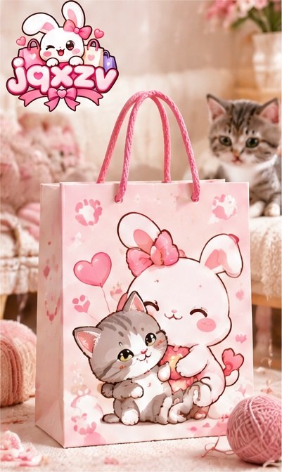 JQXZV Bunny & Kitten Friendship Gift Bag photo 1