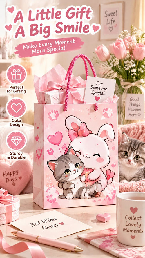 JQXZV Bunny & Kitten Friendship Gift Bag photo 2