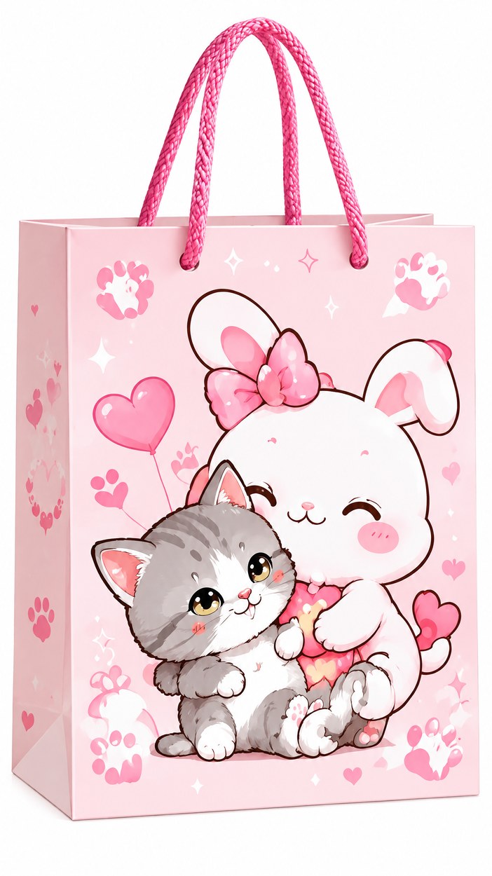 JQXZV Bunny & Kitten Friendship Gift Bag photo 4
