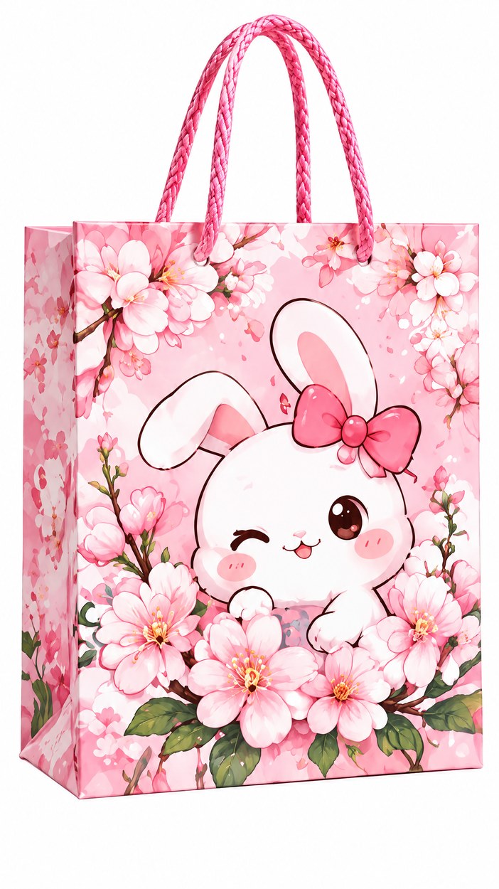 JQXZV Cherry Blossom Bunny Gift Bag photo 2