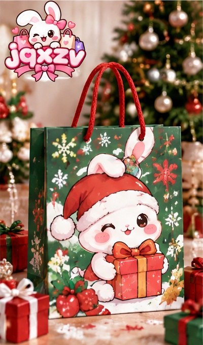JQXZV Christmas Bunny Gift Bag photo 1