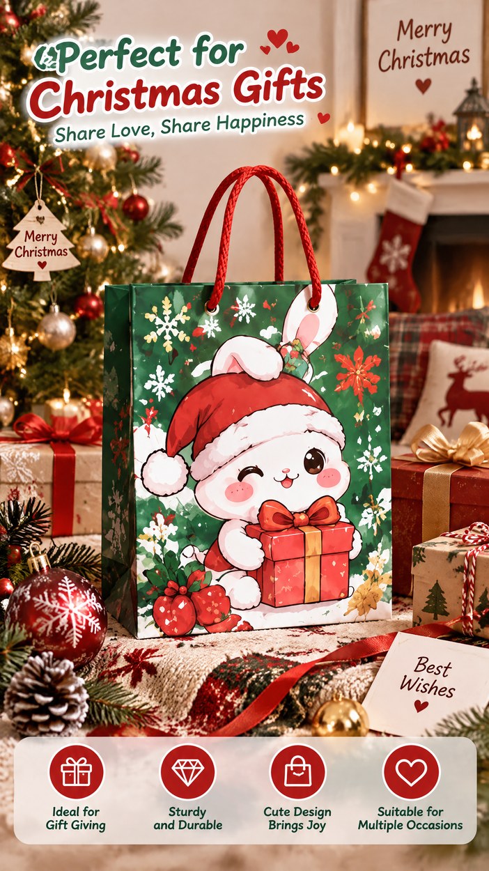 JQXZV Christmas Bunny Gift Bag photo 4