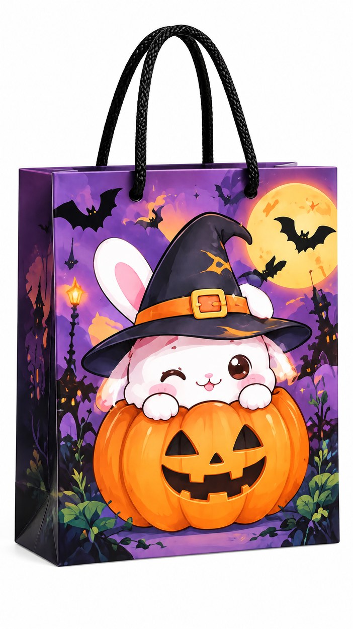 JQXZV Halloween Witch Bunny Gift Bag photo 2