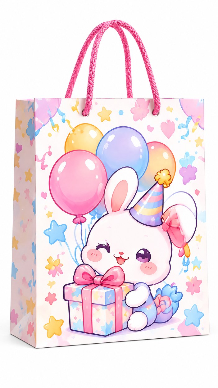 JQXZV Birthday Balloon Bunny Gift Bag photo 4