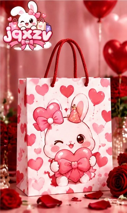 JQXZV Valentine Love Bunny Gift Bag photo 1
